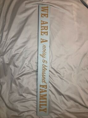 We Are A Noisy & Blessed Family Wall Sign - Gold on White